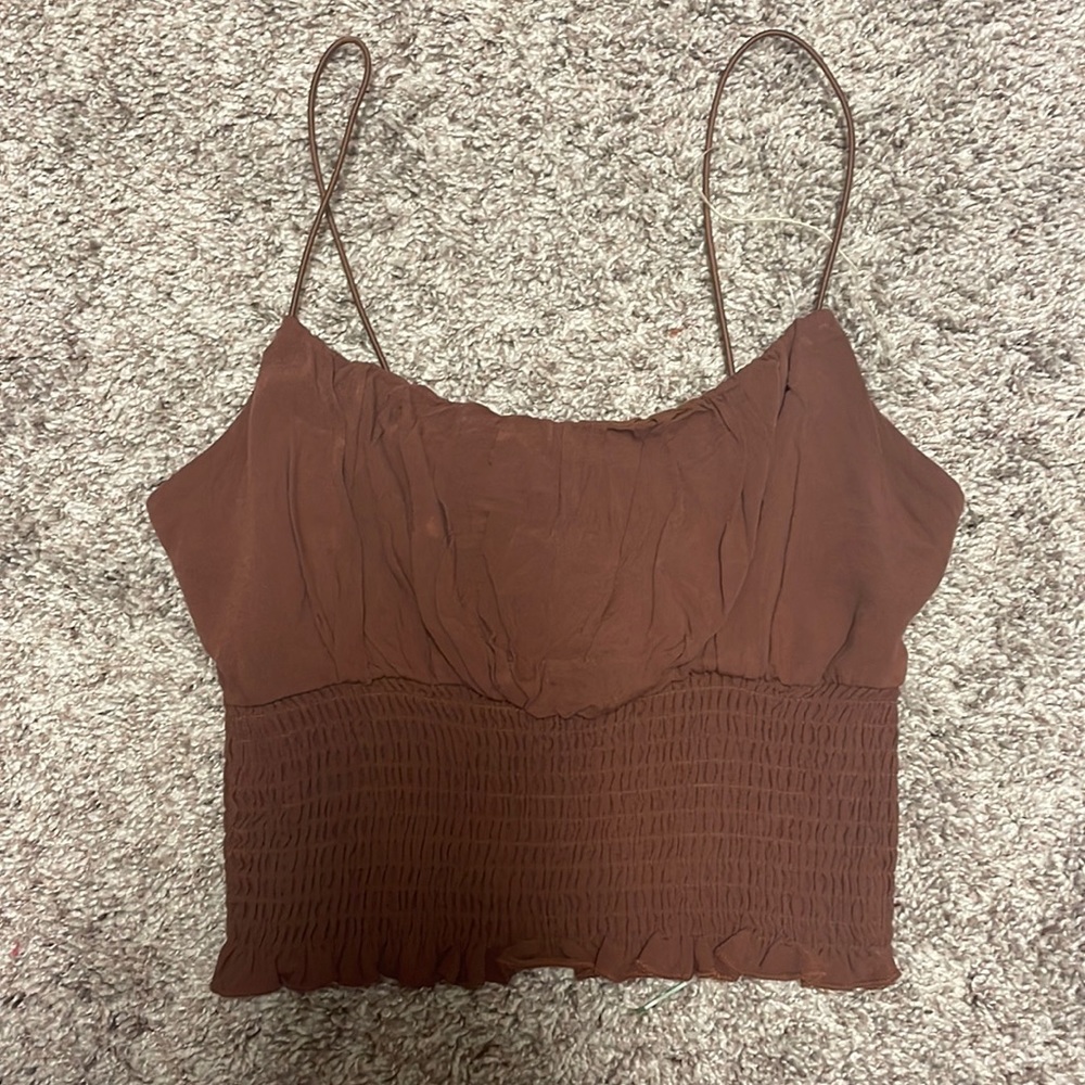 PACSUN BROWN CROP TOP